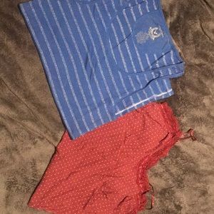 2 American Eagle Tank Tops burgundy blue XL